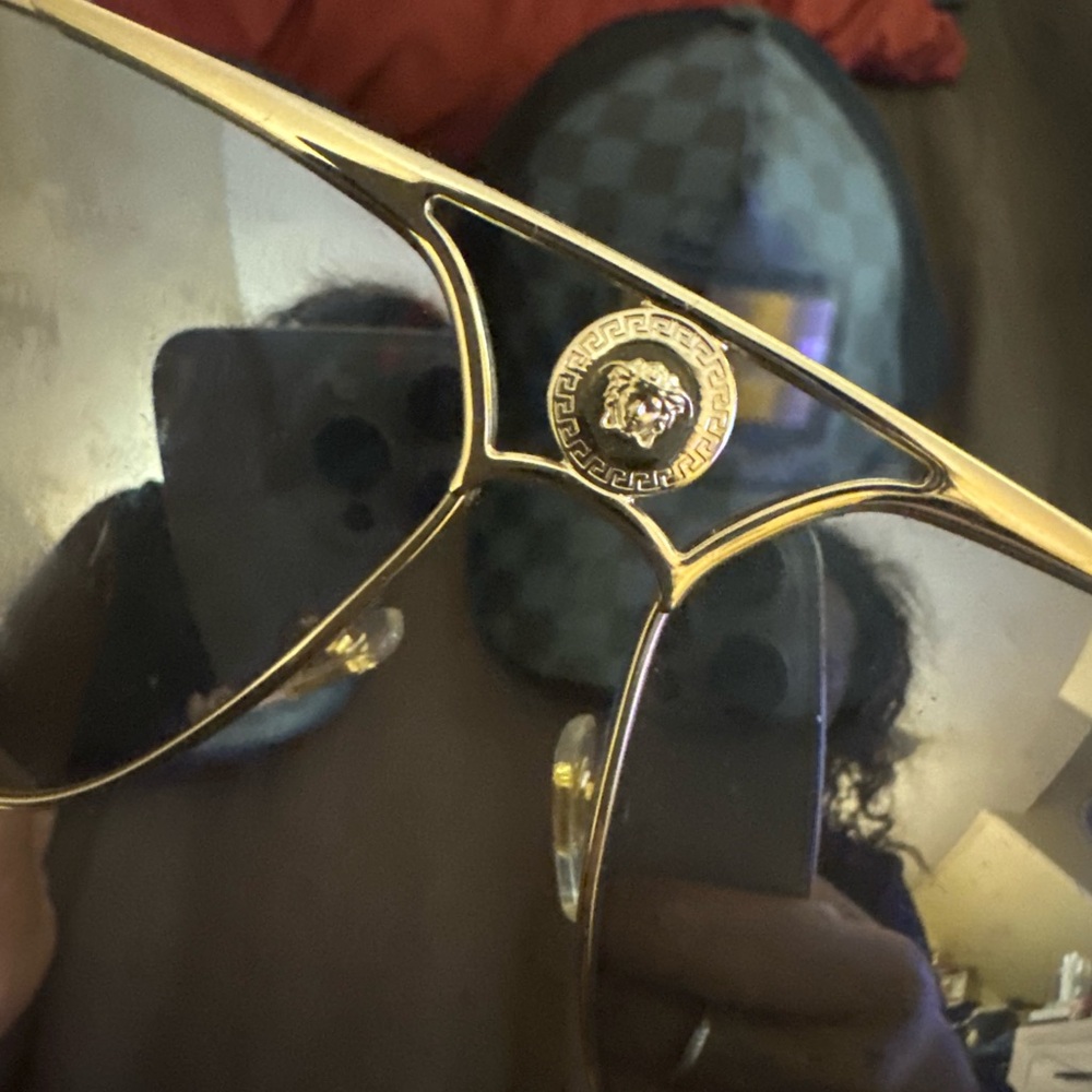 Versace Gold Designer Sunglasses